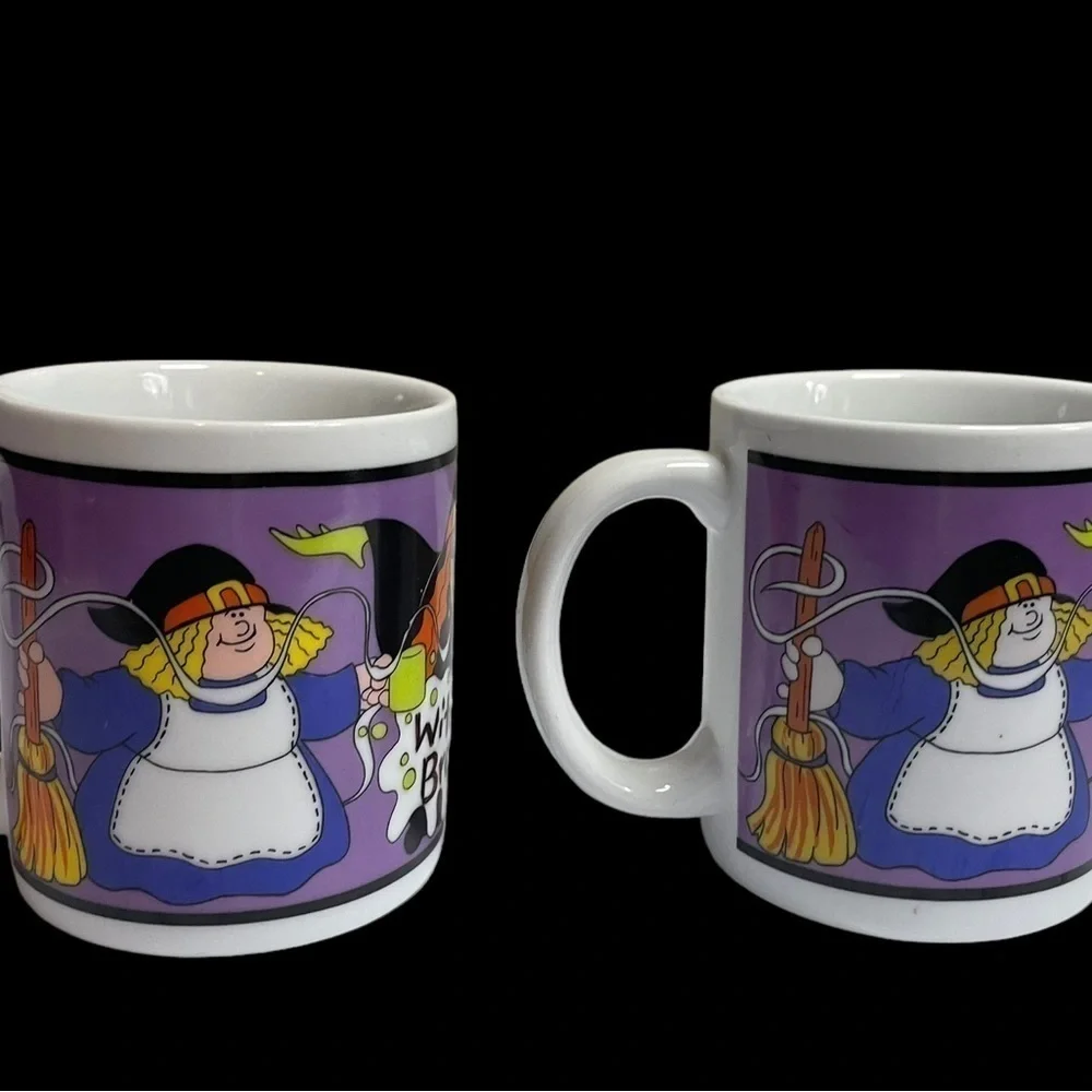 2 matching Witches Brew Halloween Coffee Mug cup